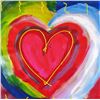 Image 4 : Pop Canvas Heart Series Signed Original Mixed Media