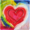 Image 2 : Pop Canvas Heart Series Signed Original Mixed Media