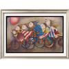 Image 1 : Figures On Bike Abstract Original Canvas Painting