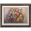 Image 1 : Abstract Figures Musical Signed Original Canvas Painting
