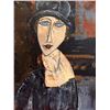 Image 2 : Hat & Necklace Original Painting Janier Signed Canvas