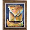 Image 1 : Male Female Figures Abstract Modern Ready To Hang Canvas Original Gaylord Painting