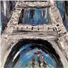Image 3 : PARIS France Eiffel Tower Original Acrylic on Canvas Janier Pop Art Painting