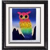 Image 1 : Motoi Great Horned Owl Etching Colored Signed Ltd Ed