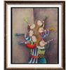 Image 1 : Abstract Figures Musical Signed Original Canvas Painting