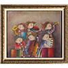 Image 1 : Abstract Figures Concert Signed Original Canvas Painting