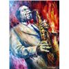 Image 2 : Charlie Parker Sax Player Abstract Original Painting On Canvas