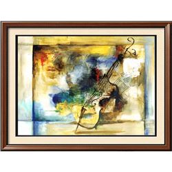 LARGE 51x74 Canvas Giclee Violin Abstract Modern Art