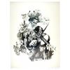 Image 2 : Litho Signed Old Man playing Violin Detailed Limited Edition