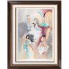 Image 1 : Large Bazinet Colorful Deco Abstract Women Watercolor Style Ltd Ed