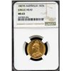 Australia 1887 M, Gold Sovereign, Victoria Jubilee, NGC MS-63