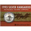 Australia 1993, Silver 1oz Kangaroo,  Original sealed package