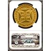 Image 2 : Brazil 1727 M, Gold 20,000 Reis, Rare Date, NGC MS-63