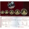 Image 2 : China 1990, Gold Panda Proof Set, 5 coins, 1.90oz, Box and COA