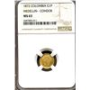 Image 1 : Colombia 1872, Gold 1 Peso, Condor,  NGC MS-63