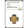 Image 1 : Guatemala 1869 R, Gold 4 Pesos, NGC MS-61