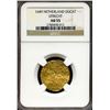 Image 1 : Netherlands 1649, Knight in armor with Sword,  Utrecht, Gold Ducat, NGC AU-55