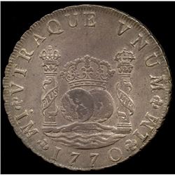 Peru 1770 LM-JM, Silver 8 Reales, Lima mint, Grade XF-AU