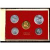 Image 1 : Vatican 1951, 100 Gold Lire with set of 4 aluminum coins, In original folder !