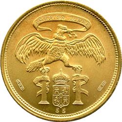 Venezuela 1969, Gold 1 Real,  Coin number 55, Grade UNC