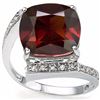 Image 2 : Natural Garnet & Diamond Ring 7.10 carats