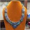 Image 1 : Tibet Hand Made Turquoise, Coral, Lapis Lazuli Necklace