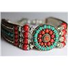 Image 1 : Tibet Hand Made Turquoise & Coral  Bracelet