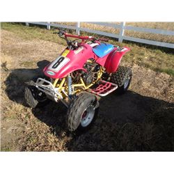 1980's Honda Sport Quad, 500 twin carb, 4-stroke motor, works shocks, unable to verify vin