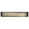 Image 1 : "C. Henke" country store trade sign, gold letters, sand painted finish w/beveled edges, 1880's, 97"L