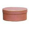Image 1 : Round wooden pantry box, red paint, 6 1/2" Dia.