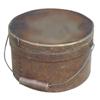 Image 1 : Round pantry box, dark wood patina, 11" Dia.