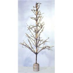 German 5 ft. feather tree in old wooden base.