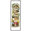 Image 1 : 4 Seasons die cut 1905 calendar, 4 beautiful children in Victorian dress, calendar measures 29"L x 1