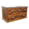 Image 1 : Four drawer 19th Century grain painted chest, signed "Murray", from Maine, 6"H.