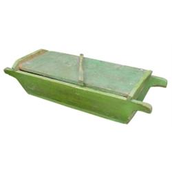 Dough box, green paint, C. 1880's, 45 L.