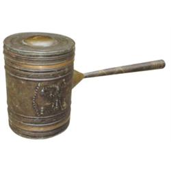 Parade gavel, tin & copper, 29"L.