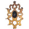 Image 1 : Fancy wooden hanging hat rack w/center mirror, walnut or butternut, 45"H.