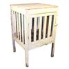 Image 1 : Primitive white wooden cage, 41"H.