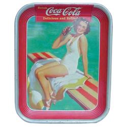 Coca-Cola serving tray, 1939. VG cond.