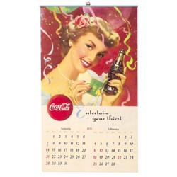 1952 Coke Calendar. Full pad, ex. cond.