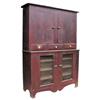 Image 1 : 4 door, 3 drawer cupboard, nice red paint, 71"H.