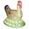 Image 1 : "Fresh Hard Boiled Eggs" 3-dimensional chicken, point of purchase display, chalkware, unusual, 15"H.
