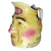 Image 1 : Figural china tankard for "O.V.H." whiskey, "The Assoc. Potteries Co." Some paint loss, 6"H.