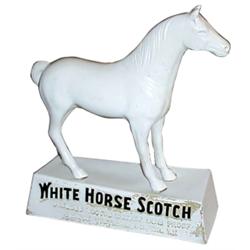 Figural display for "White Horse" Scotch, Old King Cole, mfg., C.1940's