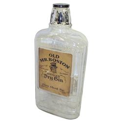 "Old Mr. Boston Gin" glass display bottle w/original top, 22"H.