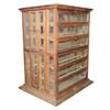 Image 1 : Oak ribbon display cabinet, double sided w/6 tip out drawers ea. side & slide thru center drawers, S