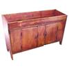 Image 1 : Two door pine dry sink w/old red paint, square nails & very well made, 59"W x 36"H.