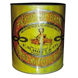 "Pickaninny Brand" salted peanut tin, rare.