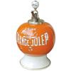 Image 1 : "Howel's Orange Julep 5 Cent" syrup dispenser with original correct pump. Base hairline.