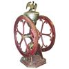 Image 1 : Star Mill coffee grinder, #10, C. 1884, orig. red paint w/gold stenciling, complete w/Eagle finial s